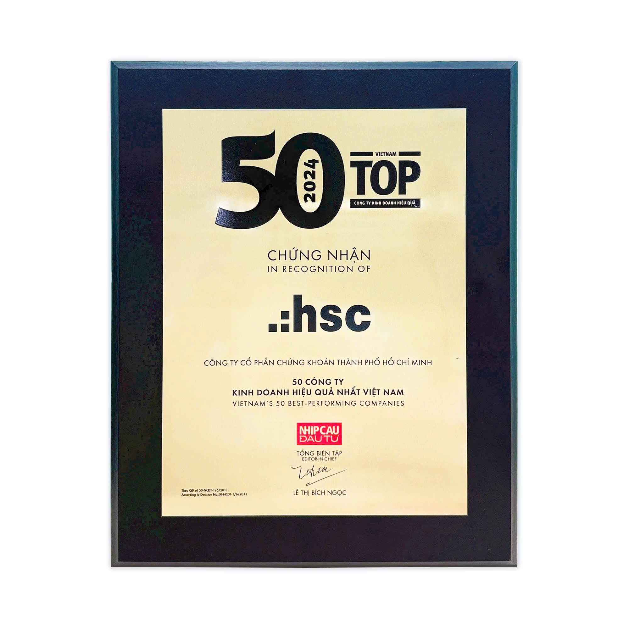 TOP 50 Công ty kinh doanh hiệu quả nhất Việt Nam 2024